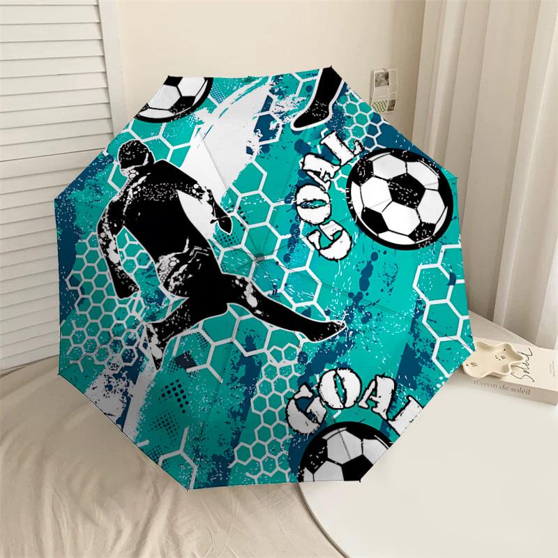 

1PC Soccer Goal Automatic Open/Close Umbrella with Windproof, 8-Rib Sturdy Canopy, Durable Ribs, Fashionable Design, 1305a