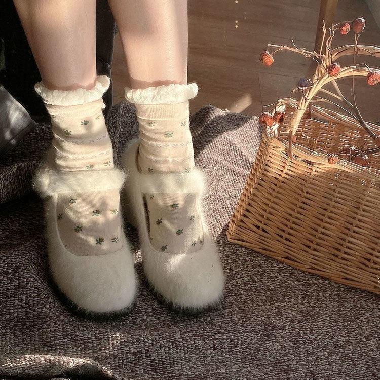 Muffin shoes women's 2025 new Mary Jane thick heel high heel wedding shoes bride wedding bridesmaid shoes