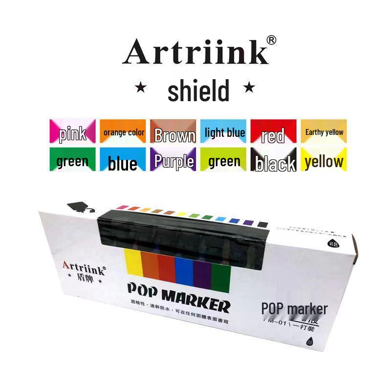 24-Color Oil-Based Marker Refill Ink for Hand-Drawn POP Posters