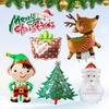 Celebrate Christmas with 18/32-Inch Aluminum Foil Balloons - Festive Santa and Snowman Decorations