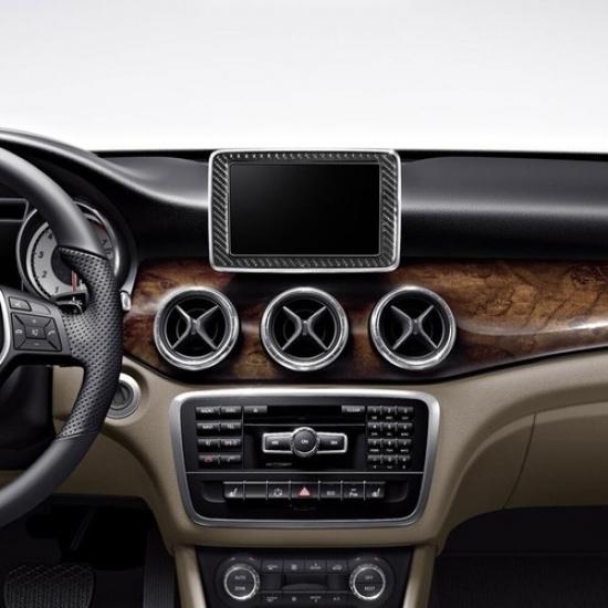 For Mercedes Benz CLA GLA Carbon Fiber Display(8-inch) Surround Cover Trim