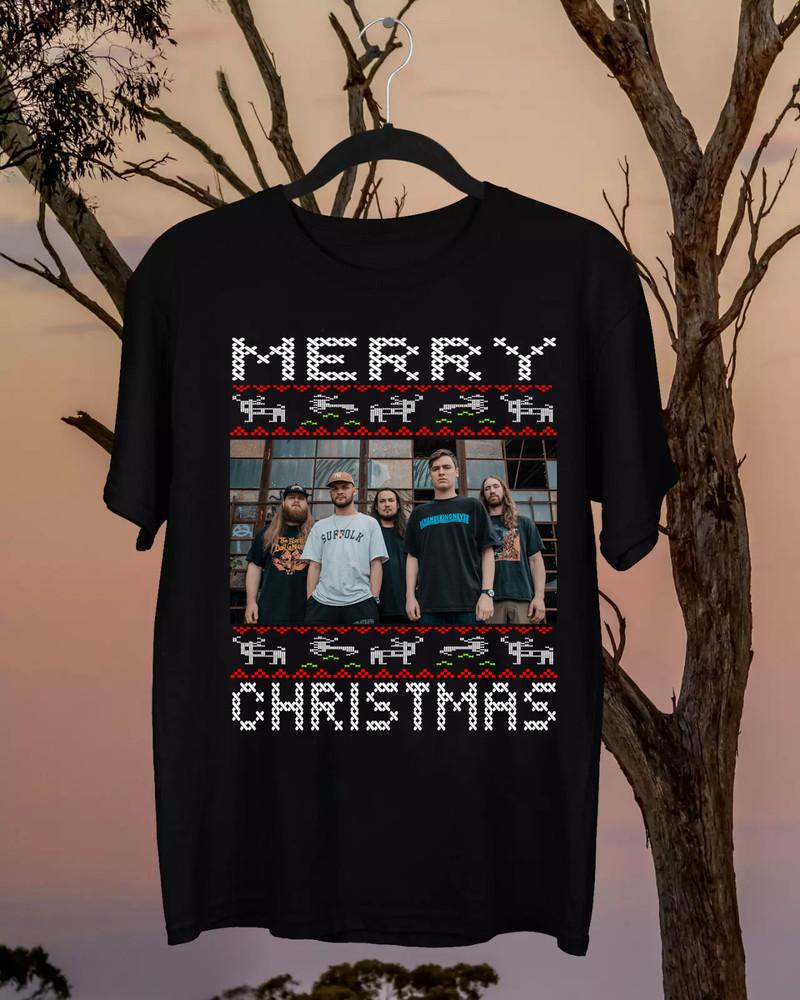 Merry Christmas Knocked Loose Band Full Size Black T-Shirt Unisex T-Shirt S