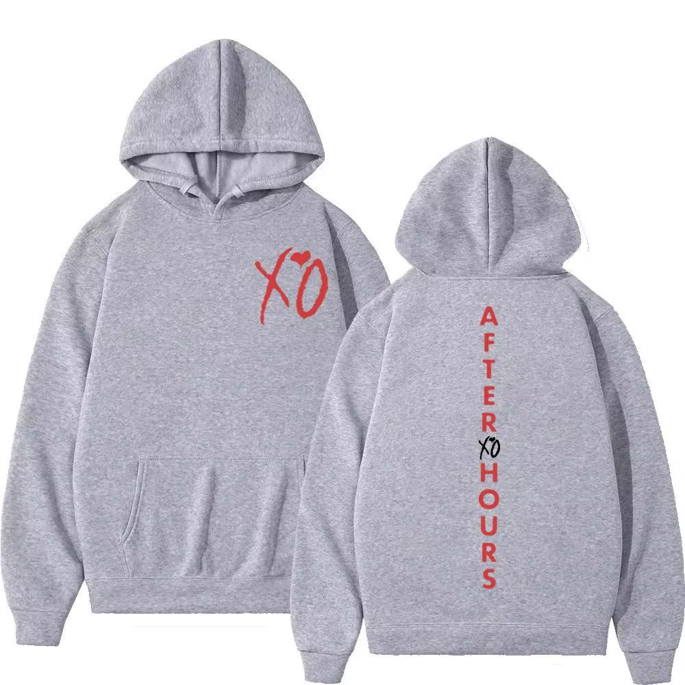 Autumn Winter Weeknd XO Music Album Printed Hoodie Fashion Men's and Women's Pullover Retro Warm Hoodie Sweatshirt