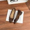 Grape Mother Retro Single Shoes Women's Bow Leopard Print Splicing Shallow Mouth Women's Shoes Daily Versatile Comfortable Soft Sole High Heels