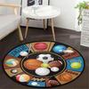 Sportball Realistischer Basketball Baseball Fußball Runde Matte Rutschfester Teppich Teppich für Wohnzimmer Spielzimmer Heimdekoration Schlafzimmerteppiche