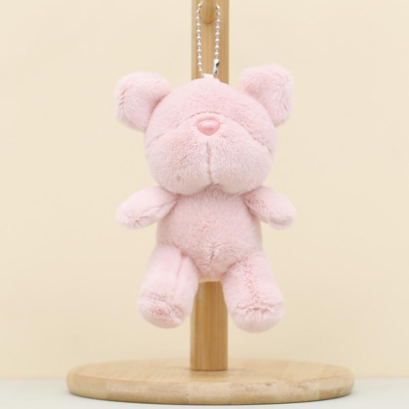 Cute Plush Bear Keychain Soft Short Plush Toy Adorable Gift For Kids