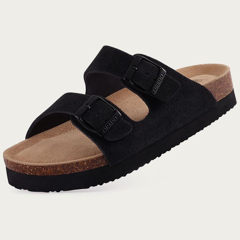 Fashion Kidmi Men Clogs Sandals Summer Men's Sandal Cork Clog Slippers Unisex Mules Outdoor Platform Antiskid House Sandals With Buckle
