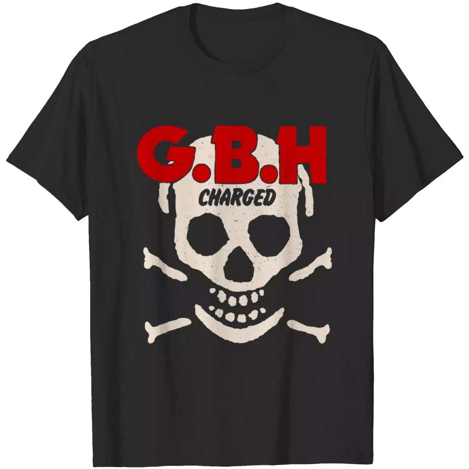 

Заряджений GBH Band Логотип Череп Подарунок Для Фаната Футболка Повний Розмір S-4XL L