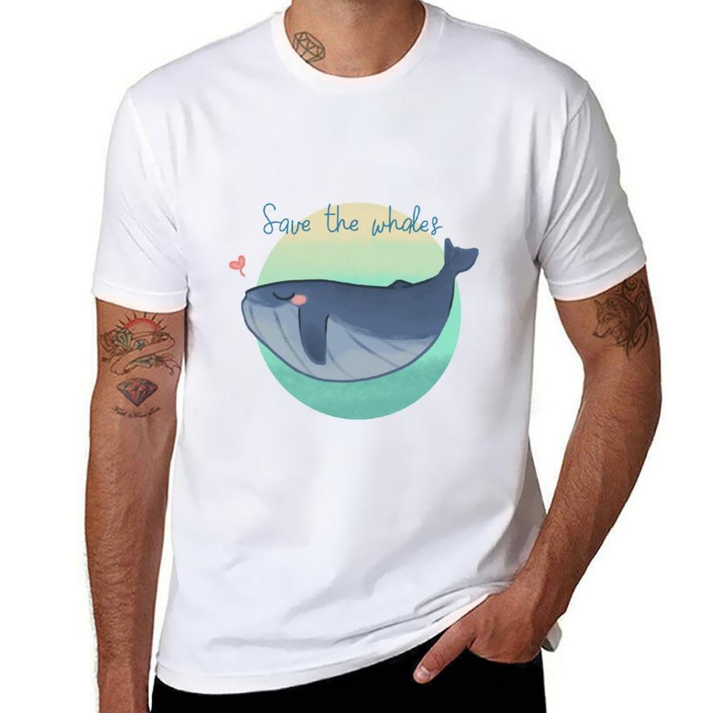 Save The Whales Tshirt Comfortable Daily Wear Tee
