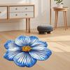 Floral Plush Floor Mat 3D Visual Flower Shaped Floor Rug Mat for Bathroom Quick-Drying Non-Slip Absorbent