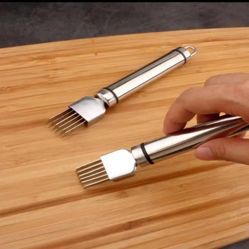 Stainless Steel Shred Silk The Knife Vegetable Garlic Cutter Food Speedy Chopper Green Onion Cutter Portable Kitchen Tool