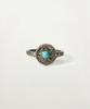 Satur Retro Synthetic Turquoise Ring Silver