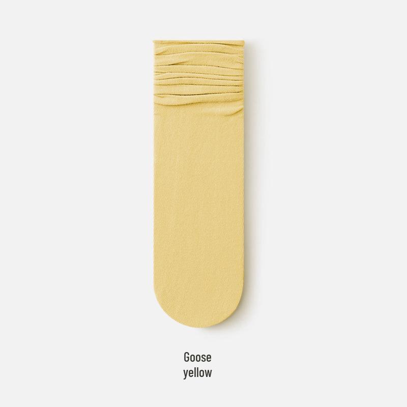 Nahtlose Damen-Socken bis zur Wade aus gekämmter Baumwolle - Weiß, Herbst/Winter, Japanischer Akademiker-Stil, Vielseitig und einfarbig