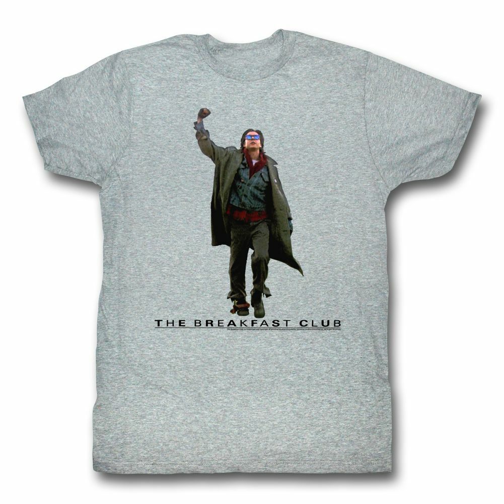 Breakfast Club Fist Pump Cut Out Gray Adult T-Shirt XXXL