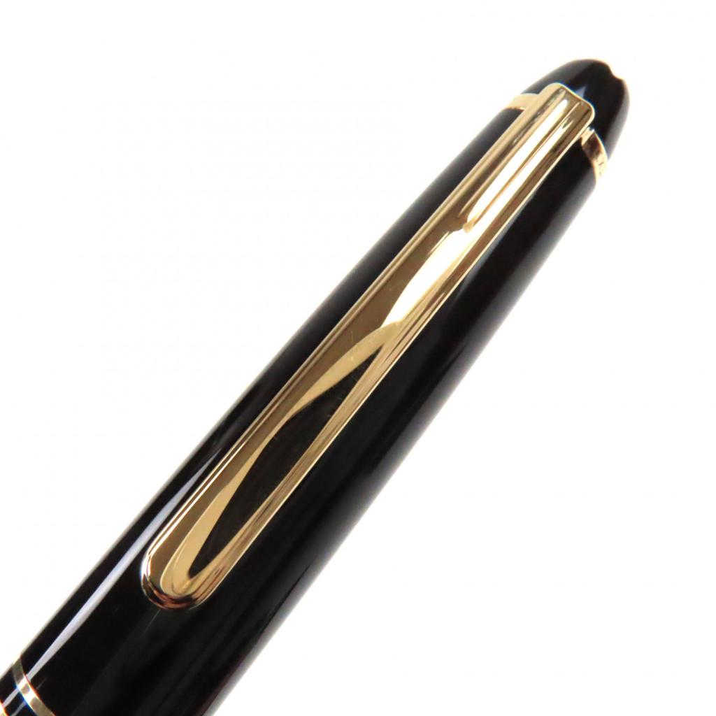 Excellent MONTBLANC Fountain Pen Meisterstck Classic Rare White Star Black Gold 14K Mens Used