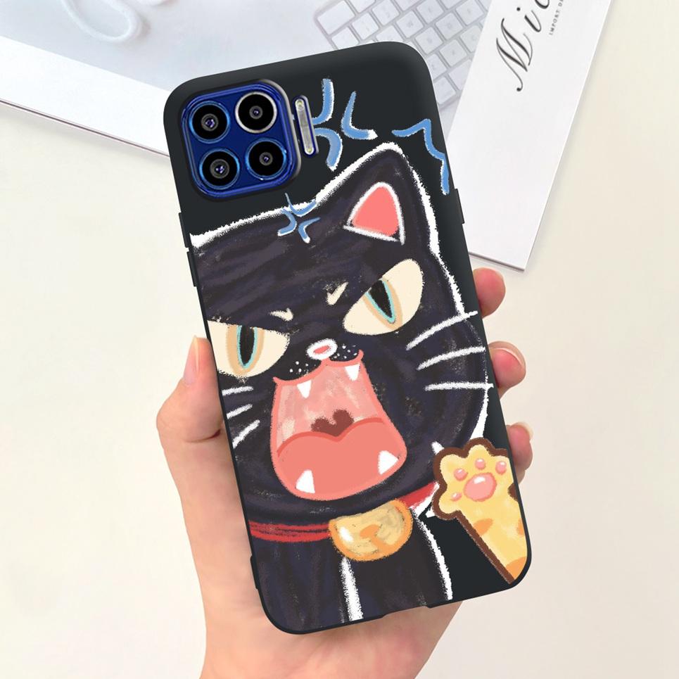 For Motorola One Vision One Macro Case Cute Fashion Girly Cartoon Painting Funda Etui For Motorola One 5G Soft TPU Silicone Case