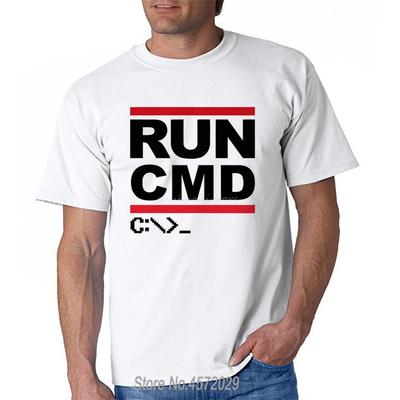 Runer CMD Computer Programmer TShirt  Premium Cotton Geek Nerd Funny Gift TShirt Summer Style Men T Shirt Letter Sbz4033