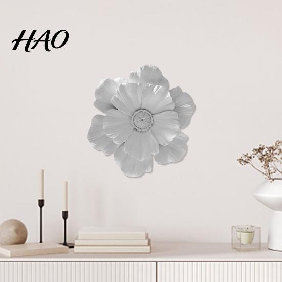 Floral Wall Art 3D Resin Flower Decoration, Modern Sculpture, Home Embellishments Hanging Ornament for Living Room, Home, Office Decor