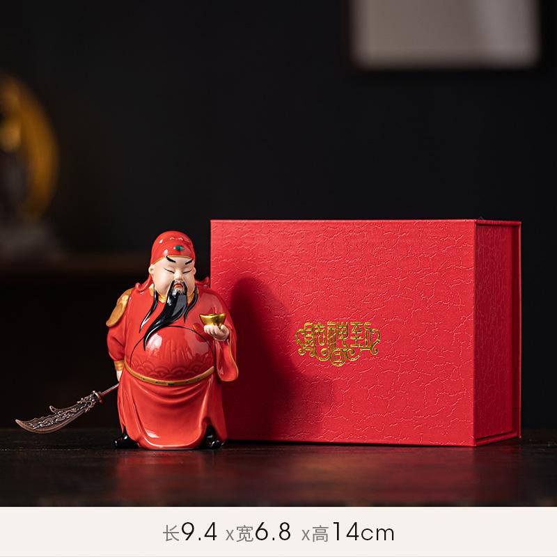 Ceramic Five Road God of Wealth, Living Room, Home Decorations, Wu of Wealth, Zhao Gongming, Guan Gong Office Decoration, Gifts