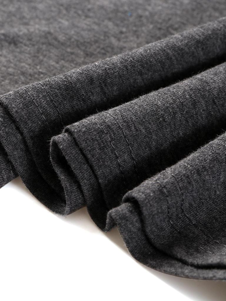 Herren Langarm Rundhals Raglan T-Shirt - Locker, Atmungsaktiv, Große Größen Basisschicht