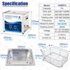 Industrial Ultrasonic Cleaner for Laboratory Use - High Power, Small Size, Ideal for Degreasing and Rust Removal
