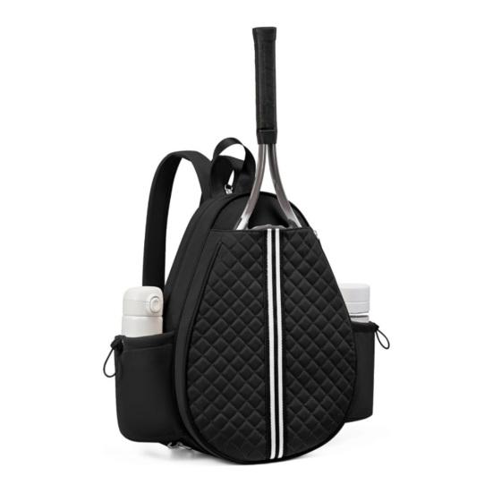 Tennis Schlägertasche Umhängetasche für Damen Herren Wasserabweisende Gesteppte Schlägertasche Einseitige Crossbody Rucksack für Pickleball Tennis Badmintonschläger