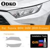 2 Adet Araba Farları Koruyucu Film Ön Işık Şeffaf Füme Siyah TPU Çıkartma Toyota RAV4 XA50 İçin