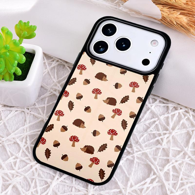 Kawaii Hedgehog Phone Case for iPhone 17 Air 16 15 11 12 14 13 Pro Max Shockproof Cover