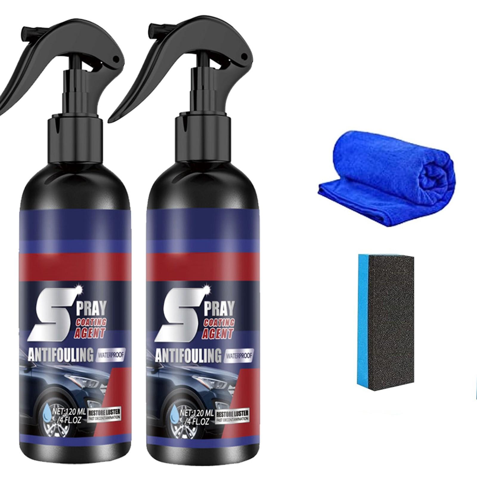 

Multi-Functional Coating Agent, 3 In1 Ceramic Car Coating Spray, High Quick Car Coating Spray Fast-Acting, Nanotechnology Plastic Parts 120ML