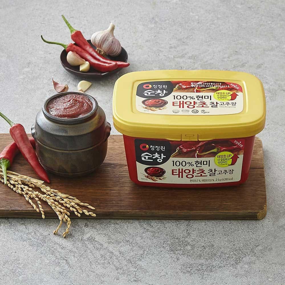 Chungjungone Sunchang Brown Rice Sun-Dried Chili Paste Gochujang Spicy Savory Korean Seasoning 3kg