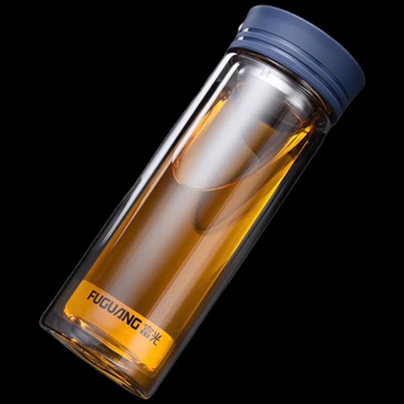 Fuguan Double-Wall Glass Tea Tumbler with Infuser