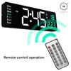 Homlly Large LED Digital Alarm Wall Clock with Timer Temperature Date Remote Controller (39 x 13cm)
