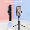 White Fill Light Bluetooth Selfie Stick Tripod Telescopic Selfie Stick  Vlog Photography