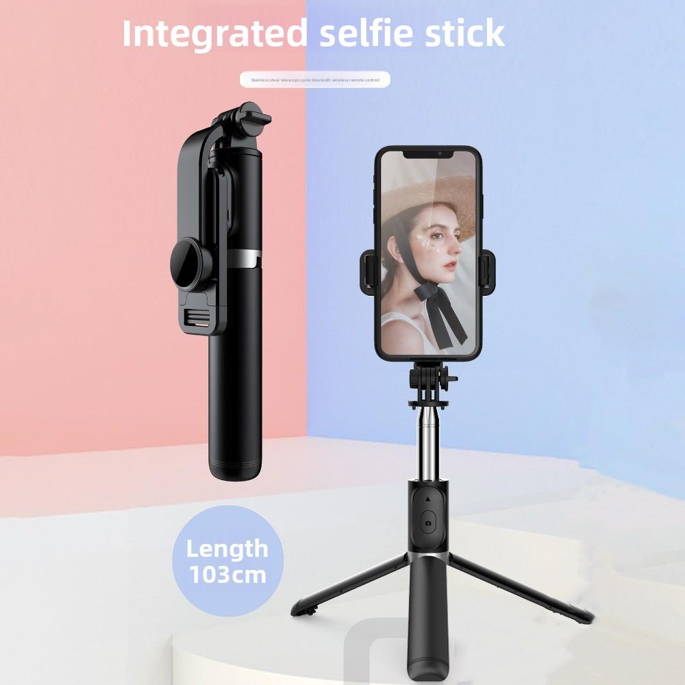 White Fill Light Bluetooth Selfie Stick Tripod Telescopic Selfie Stick Vlog Photography