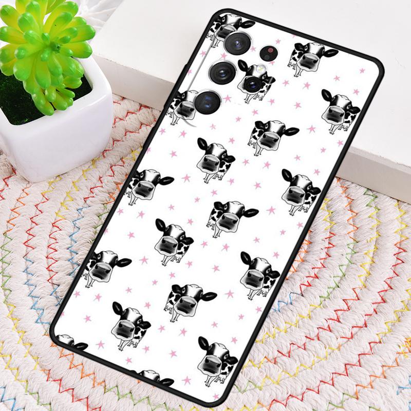 Animal Cute Cartoon Cow Phone Case for Samsung Galaxy Note 10 Pro S26 Ultra S23 S24 FE S25 S21 S22 PLUS Shockproof Cove