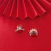 Feng Dao Ma Dan Facebook Guochao Earrings Women's Red Earrings New High-end Pearl New Year Earrings