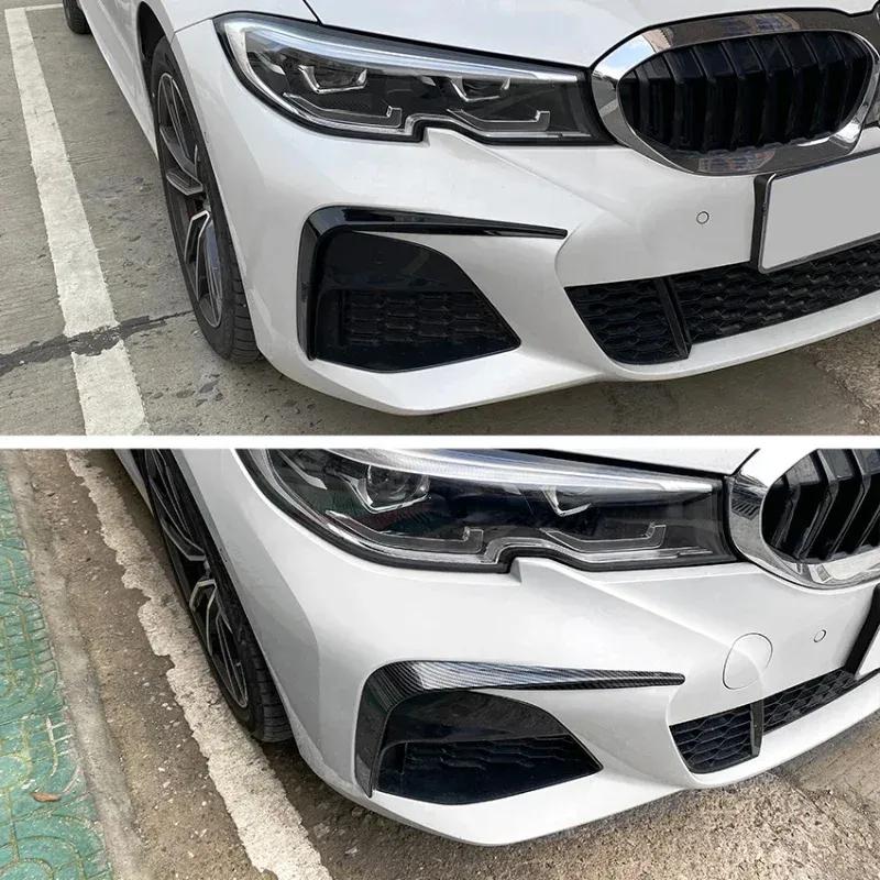 För BMW G20 G21 G28 318i 320i 325i 330i 330d 330e M Sport - Främre Canards Stötfångare Läpp Dimljus Trim Karosskit Bil Styling