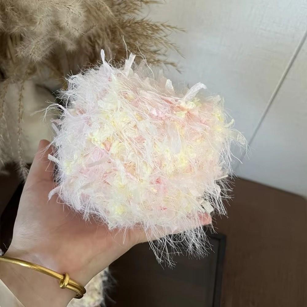 Nowe 100g Kwiaty Fantazyjna Włóczka Kolorowa Mieszana Włóczka Ręcznie Robiona Szydełkowana Tkana Nić Torebka Rzemiosło