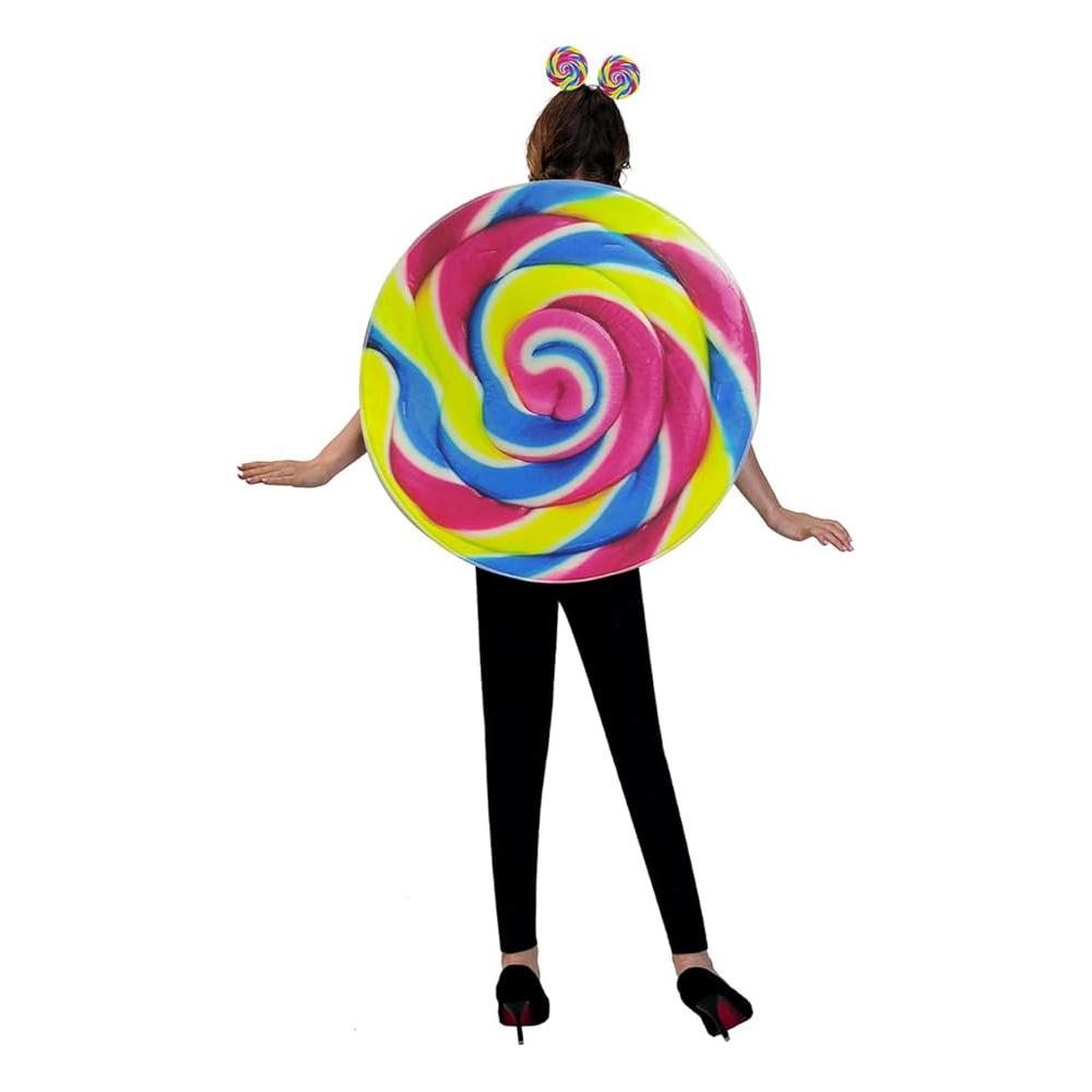 Zabawne kostiumy lizakowe, stroje na występ na imprezie, dorośli