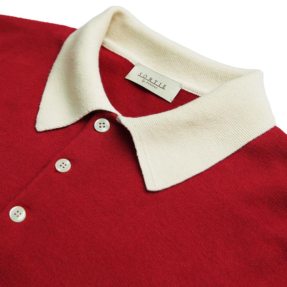 Solti Combination Polo Knit (Red)