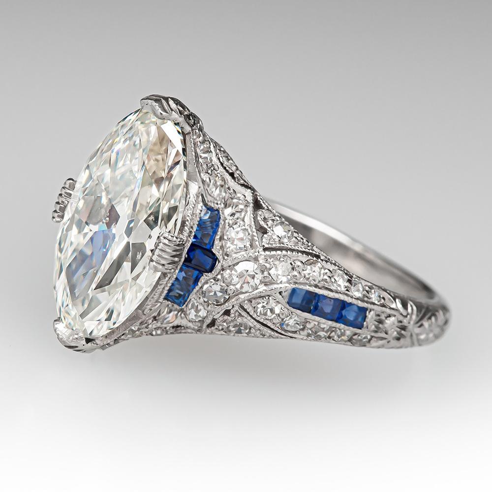 

CAOSHI Luxury Engagement Party Ring for Women Marquise Shape Crystal Wedding Bands Stylish Zircon Accessories for Anniversary 10