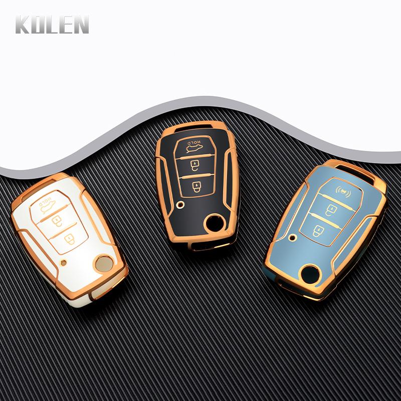 Tpu Car Flip Key Cover Case Shell Fob For Ssangyong Kyron 2 Sanka Actyon Korando Tivoli Rexton Keyless Protector Holder Keychain