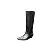 Black boots knight boots women's 2025 autumn and winter new pointed but knee high boots ugly boots