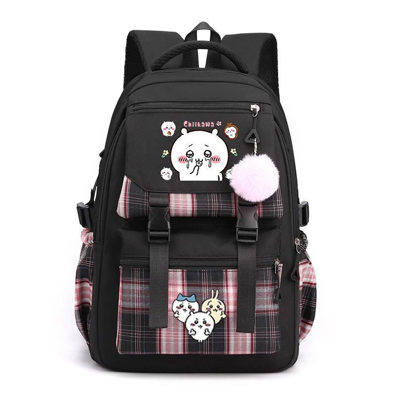 Jiikawa Wow School Bag New Chiikawa Girls Backpack for Primary and Secondary School Students Cute College Style Backpack
