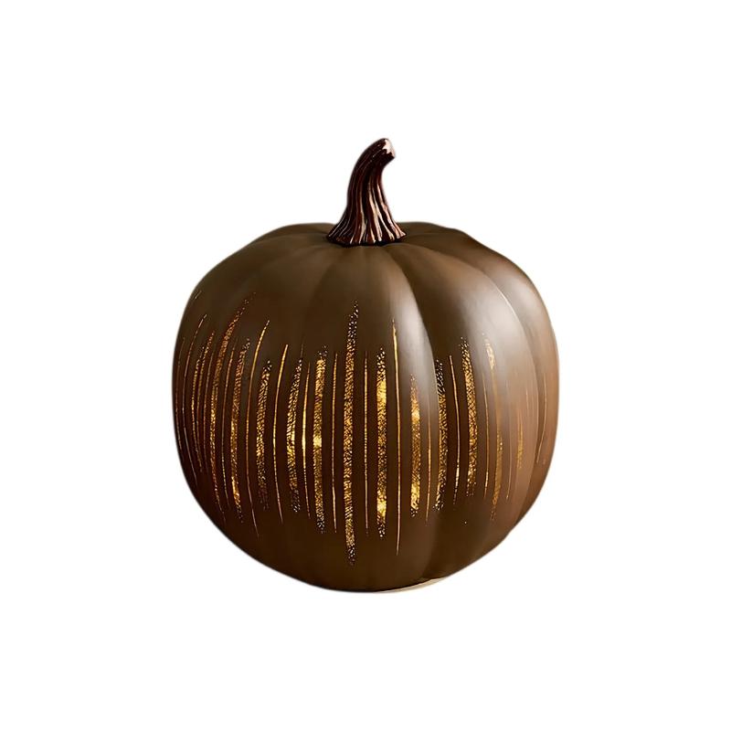 Twinkle Led Light Pumpkins With Timer Timer Lighted Sparkling Starry Night Glass Pumpkin For Home Bedroom Bathroom Hallway