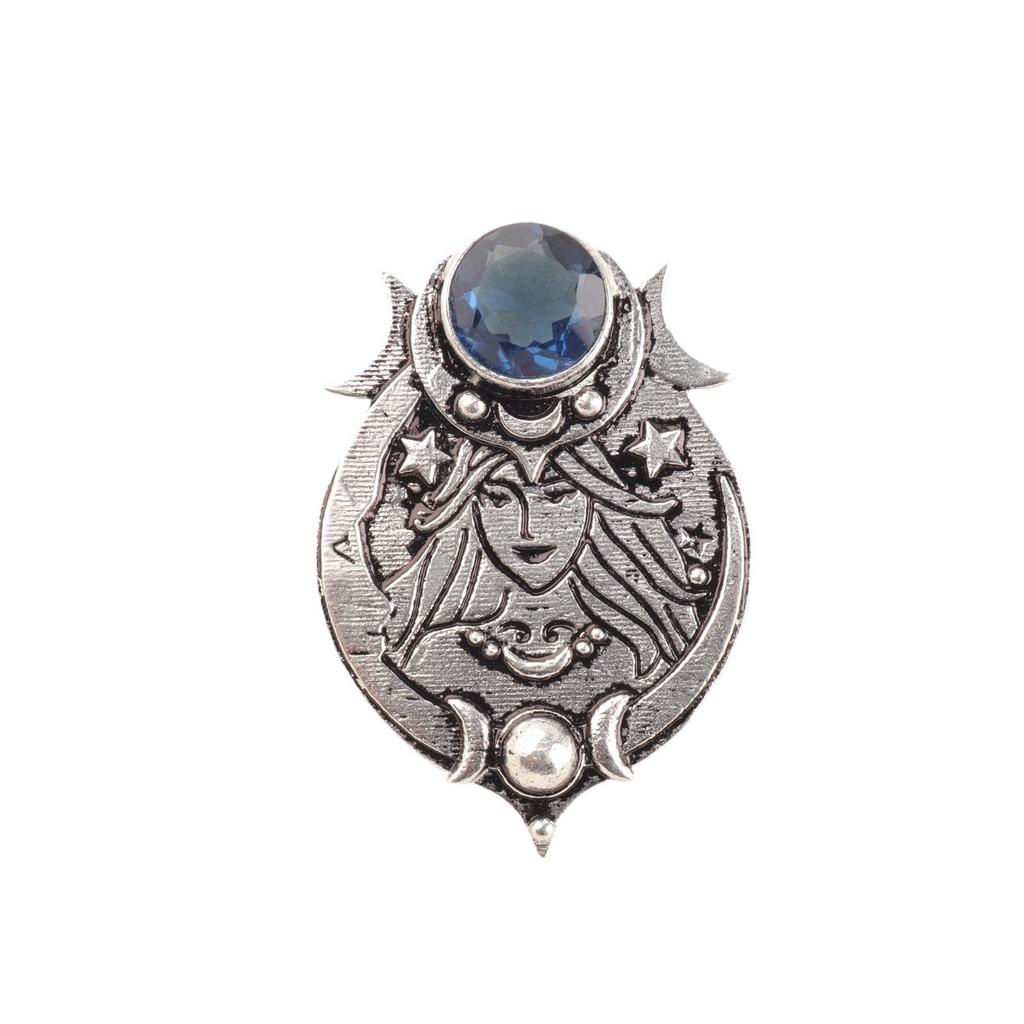 Natural London Blue Topaz Gemstone 925 Sterling Silver Jewelry  Pendant 1.63" CP-22-14