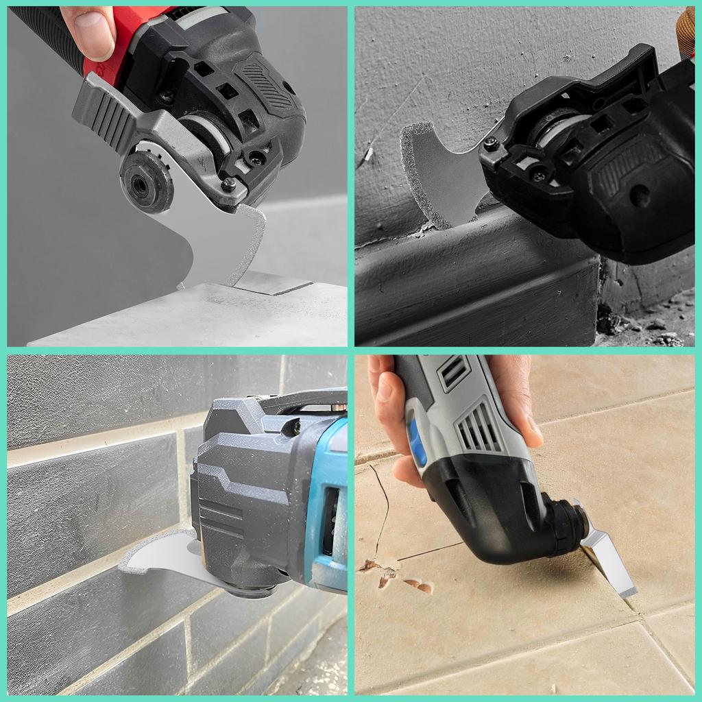 6 Pcs Diamond Oscillating Blade Efficient Multi Tools Blades Kit Practical Grout Removal Tool Oscillating Saw for Removing Grit