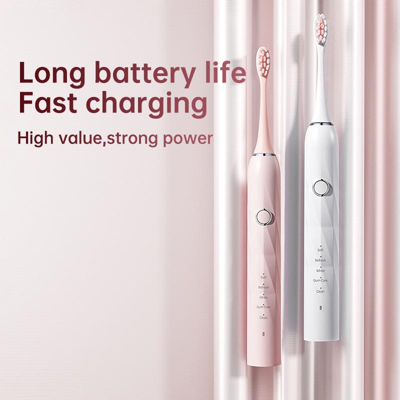 Black Cost -effective Oral Healthy Product High-quality 5 Modes Ultrasonic Electric Toothbrush Piano Process Design for Couple