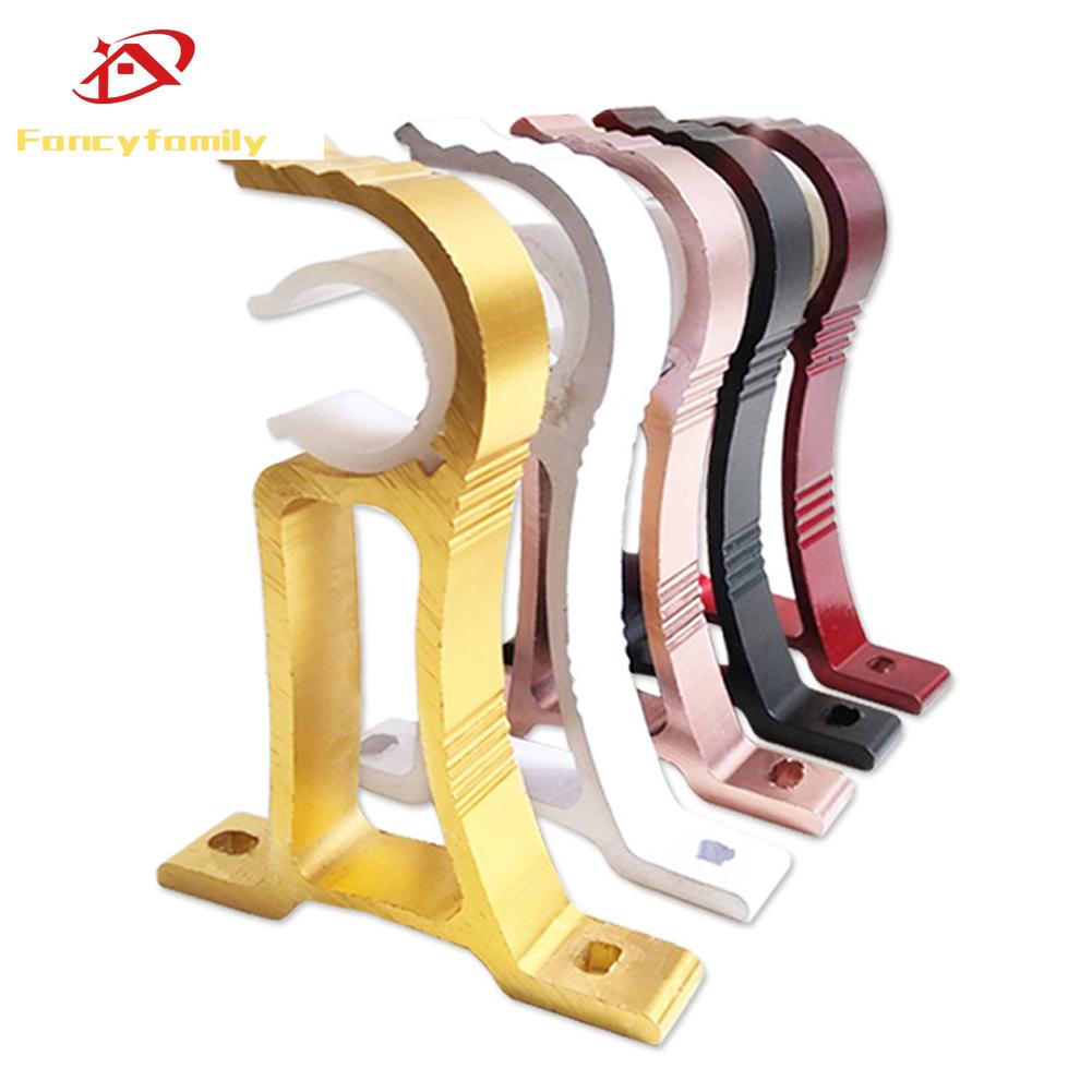 Fancyfamily Thickened Aluminum Alloy Curtain Rod Bracket Base Home Ceiling Curtain Rod Installation Hook