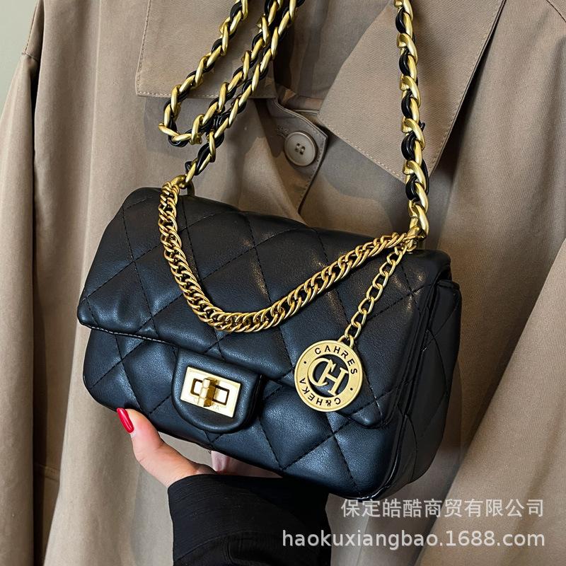 Premium Sense Bag Women 2025 New Niche Design Fashion Diamond Chain Bag Internet Celebrity Explosion Shoulder Messenger Bag